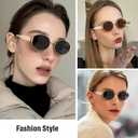 Retro Oval Sunglasses - Sunglasses for women,Fashion Sunglasses,Classic Shades UV400 Protection, 2 Pack Sunglasses