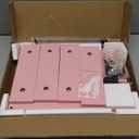 TEAMIX Pink Monitor Stand Riser-2 Pack,Wood 2 Tier Adjustable Monitor Stand Dual Monitor Riser for 2 Monitors/Laptop/PC Computer Stand for Desk, Pink