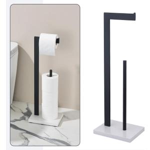 Matte Black Toilet Paper Holder Stand for Bathroom