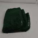 MIULEE Christmas Dark Green Microfiber Bathroom Rugs and Mats Sets 2 Pieces Extra Thick Non Slip Bath Mat Absorbent Soft Shaggy Washable Quick Dry Rug for Bath Room Floor Restroom, 16"x24"+20"x30"