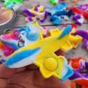 20 Packs Bulk Airplane Push Fidget Bubble Mini Pop Fidget for Adult and Kids, Summer Birthday Party Favors Supplies Classroom Students Bubble Prize
