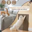 Cardboard Cat Scratcher Box Set of 2, 17 Inch Corrugated Cat Scratch Pad with 4 Double-Sided Curved Wave Shaped Pad for Indoor Cats Kitty Play Rest Grind Claws