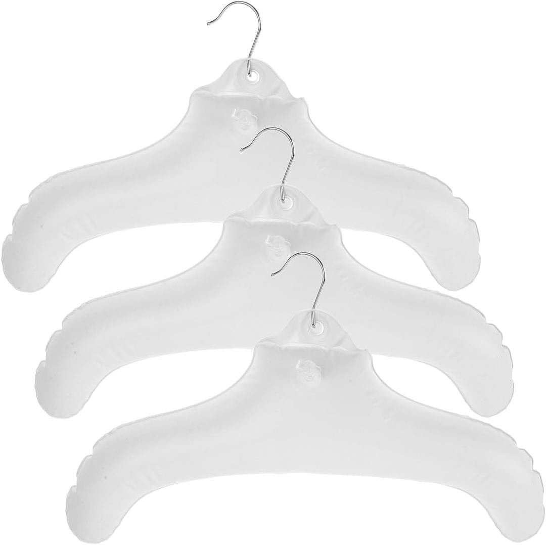 BESTOYARD Inflatable Clothes Rack - Portable PVC Travel Hanger Space-Saving Design for Closet Organization and Drying Wet Clothes 2Pcs
