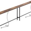 SUPERJARE 102 Inch Sofa Table with 2 Power Outlets and USB-C Ports, 5.9 Inch Narrow Console Table with Storage, Extra-Long, for Entryway Hallway Couch Behind Sofa, Small Spaces, Rustic Brown