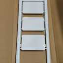 WOA WOA 4 Step Ladder, Folding Step Stool with Wide Pedals, Sturdy Steel Ladders with Anti-Slip Feet, Compact Kitchen Stepping Stool, Supports up to 330 lbs - White