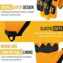 WESTWOOD FOX Gardening Working Gloves Leather Safety Thorn Proof Gloves for Mens & Women Flexible Heavy Duty Mechanic Gloves (Medium, Yellow Golden)