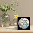 I Love You To The Moon And Back Wooden Box Sign, Love Desk Decor for Home Farmhouse Kids Room Bedroom Office Shelf Bedside Table, Moon Sign Gifts for Family Lover Wife Girlfriend Mom Sister BFF