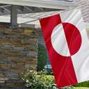 Greenland Flag 3x5FT,Greenlander Flags with 2 Brass Grommets,Durable Polyester. (Greenland, 3x5)