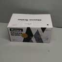 Cambom Rotary Cheese Grater Hand Crank Cheese Shredder for Fresh Cheese, Vegetable, Nuts,Non-slip Suction Base, Free Cleaning Brush Three Blades, Black