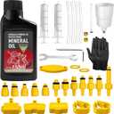 Brake Bleed Kit, Bicycle Hydraulic Brake Bleed Kit Including 150ML Mineral Oil for Shimano,TEKTRO, TRP Hydraulic Disc Brakes (7.1 x 5.7 x 2")
