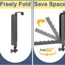 Majewel Over The Door Hooks Hanger 2 Pack, Adjustable Foldable Drying Rack for Laundry, Towels, Bags, Bathroom, Black