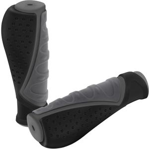 TRELC Antislip Bicycle Handlebars Grips Protector for Bicycle/Mountain Bike/Road Bike/Folding Bike (Black+Grey)