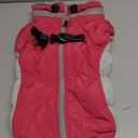 Lelepet Dog Coat Warm Dog Winter Coat Waterproof Dogs Jacket with Harness Built in Reflective Pet Fleece Vest Zip-Up Cold Weather Coats for Medium Dogs Turtleneck & Windproof Coats Dachshund Rose Red,M