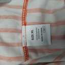 SHEWIN Shirts for Women 2026 Loose Short Sleeve Sweatshirt Cute Womens Summer Tops Dressy Casual Crewneck Color Block Tee Shirt Trendy Spring Outfits White and Orange Stripe XL