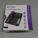 2-Line Corded Telephone Systems for Small Business and House, Desk Phone Only (Black)