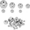 5 x 20Pieces 1/2"-13 Inch Nylon Lock Nuts,SpzcdZa 304(A2-70) Stainless Steel LockNuts for Industrial and Construction Fasteners;Standard Metric Thread Nylock Nuts