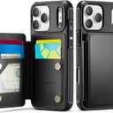 Vinich for iPhone 17 Pro Wallet Case with Card Holder, RFID Blocking Credit Slots Kickstand Shockproof Phone Cover Fit for iPhone 17 Pro 6.3" Black