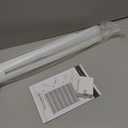 No Drill Zebra Blinds for French Door, 26 5/8" W x 72" L, White