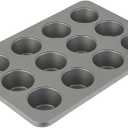 KitchenAid 12-Cup Nonstick Aluminized Steel Muffin Pan, Contour Silver
