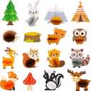 Distaratie 16 Pack Woodland Baby Shower Decorations, Woodland Animals Table Centerpieces, Jungle Theme Baby Shower Party Supplies for Boys Girls, Forest Animal Birthday Table Decor