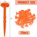 Nuanchu 50 Pcs 5 Inch Low Profile Survey Markers Hi-vis Line Yard Property Marker Survey Stakes for Patios, Lawn Edges, Gardens, Paver Landscape Fabric Tarps Weed Barriers (Orange,5 x 1.5 Inches)