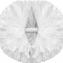 WILLBOND 24pcs Cheerleading Pom Poms with Baton Handle,White, 34 cm