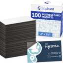Business Card Magnets Pack of 100  Customize with Peel and Stick Adhesive Magnet to Create Personalized Magnetic Business Cards as Promotional Items - Essential Large, Mid and Small Business Supplies