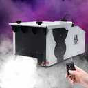 TCFUNDY Fog Machine Low Lying, 1500W Smoke Machine Stage Fog Maker Fogger 18000CFM with Remote & Wired control for Halloween Wedding Party Stage Effect
