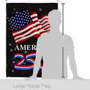 America 250 Flag American July 4th Banner Pole Kit Flags for Outside House Decoration Gift Official Licensed Canvas Textile Wall Decor Independence Day Tapestry USA 250th Anniversary Merchandise