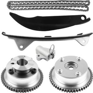 Autoexact 24321-2E000 Engine Timing Chain Kit w/Intake & Exhaust VVT Gear Sprocket Compatible with 2011-2014 Hyundai Elantra Coupe GT 2012-2016 Kia Forte Soul 1.8L 2.0L 243502E001 243702E000