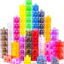 Translucent Linking Cubes  Engaging Math Toy, Light Table Manipulatives, Math Blocks for Early Learning and Creative Play