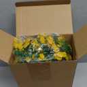 FineCheer 6 Pcs Artificial Hanging Flowers Outdoor Faux Plants Spring Decor Fake Silk Mums Violets with Eucalyptus Realistic UV Resistant Trailing Vines Porch Yard Indoor Wedding Favors