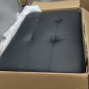 Leather 3-Piece L-Shaped Couches for Living Room, Sectional Sofa with Storage Ottoman & Movable Chaise, Modular Convertible Couch for Bedroom & Apartment, Deep Black