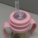 GROSMIMI Spill Proof no Spill Magic Sippy Cup with Straw with Handle for Baby and Toddlers, Customizable, PPSU, BPA Free 6 oz (Pink)