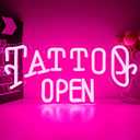 Tattoo Open Neon Sign for Wall Decor Tattoo Led Sign Dimmable Striking Neon Light Up Signs for Business Bar Pub Hotel Man Cave Tattoo Shop Studio