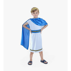 Toga Costume for Kids Greek Roman Nobility Cosplay for Halloween Birthday Party Children's Day Dress L