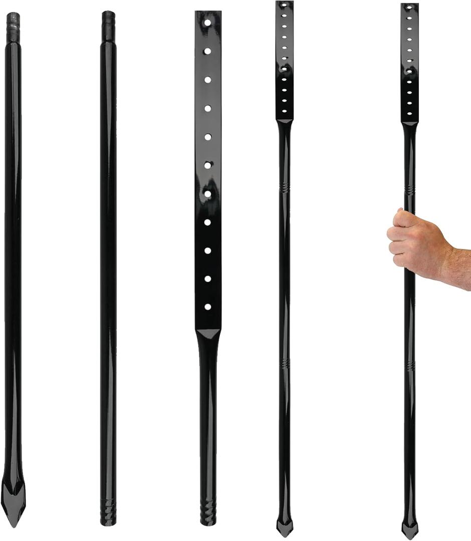 Metal Stakes for Yard Signs, 54-Inch Heavy Duty Posts, Black, 2-Pack