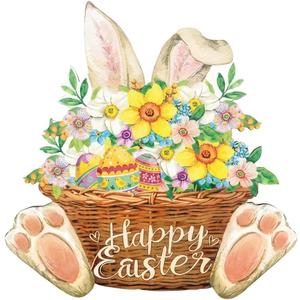 Door Wreath Easter Wooden Easter Door Wreath Easter Wreath Door Easter Wreaths Wooden Door Decoration Easter Bunny Easter Egg Easter Decoration Hanging for Front Doors, Walls, Windows