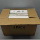 4 Tier Plastic Storage Bins with Lid 23QT, Stackable Storage Containers with Wheels, Folding Storage Boxes, Collapsible Storage Bins, Closet Organizers and Storage for Living Room,Office,Dorm (White)