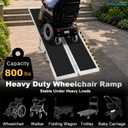 Ruedamann 5FT Ramps for Wheelchairs for Home, 800 lb Capacity
Quad Fold Design, Built-in Carry Handle, Non-Slip Surface, Aluminum Construction, Ready to Use