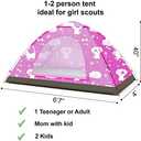 KidzAdventure 2 in 1 Indoor/Outdoor Tent for Kids, Small 1 or 2 Toddler/Kids Tent, Backpacking, Lightweight and Easy Pop up, Ideal for Backyard, Outside Camping, or Play Fort, Pink