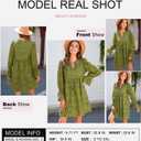 Dokotoo Womens 2025 Boho Dress Tassel V Neck Long Sleeve A Line Casual Hollow Out Lace Ruffle Party Dresses (M)