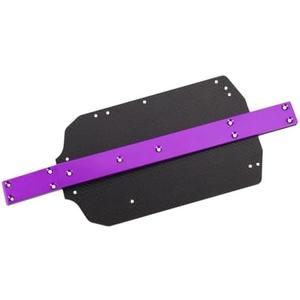 Pack of 4 CNC Metal Carbon Fiber Chassis Guard Plate for MJX 14209 14210 RC High Speed Remote Control Car Upgrade Parts (Purple)
