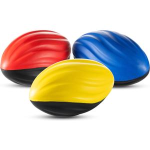3 x Bedwina 5" Mini Foam Football - Small Toy Footballs for Indoor and Outdoor Play, Spiral Foam Sports Birthday Football Party Favors for Kids