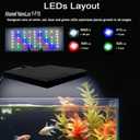 Mini Clip-On Aquarium Light 10W Full Spectrum LED for Nano & Betta Fish Tanks, Timer & 10-Level Dimmer, Freshwater Planted Desk Aquariums 38 Gallons