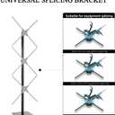 Missyou 3D Hologram Fan Stand for Exhibition Display - Vertical 3-Unit Splicing Bracket Fits 56/65/70cm Projectors - Heavy Duty Metal Wall Structure - Tech Gift for Festivals (Fans Not Included)