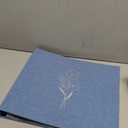 Lanpn 12x12 inch Scrapbook Photo Album, Linen Cover Archival Acid Free Top Load 3 Ring Binder Folder Photo Book 12 x 12 with 30 Plastic Sleeves 60 Pages (Blue)