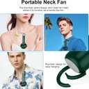 2 x 2 IN 1 Portable Mini Handheld Fan with Keychain Stand, Personal Powerful Cooling Fan, Small Battery Operated Table Fan, Quiet Hand Fan, USB Rechargeable, Birthday Gifts for Women (Dark green)