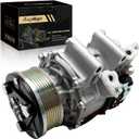Air Conditioner AC Compressor with A/C Clutch Fits for Honda Civic 2006-2011 1.8L, CO 4918AC, 98555, 38800R62H01, 38800RZVG022M2, 38810RNAA01, 38810RNAA02,1102577,5512349, 6512349