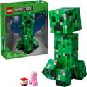 LEGO Minecraft The Creeper Kids Building Toy - Minecraft Toy for Boys & Girls, Ages 10+ - Room Decor for Gamers -W/ 1st Version Minifigure - Gift for Birthdays - 21276